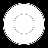 Mealtime: White on Black - Plate -Paper Art-38"x38"