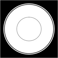 Mealtime: White on Black - Plate -Paper Art-42"x42"