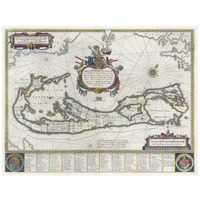 Bermuda, 1638 -Paper Art-42"x32"