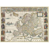 Map of Europe -Paper Art-50"x38"