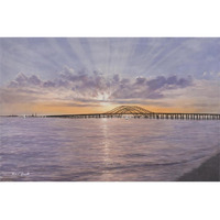 Sun Rays Over Captree -Paper Art-38"x26"