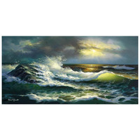 Ocean Waves -Paper Art-26"x14"