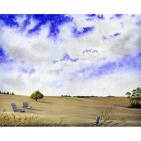 Backyard Zen 2 -Paper Art-30"x24"