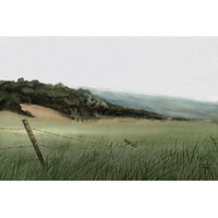 Fallen Fence -Paper Art-50"x34"