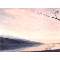 Morning Glory on Bolinas Lagoon -Paper Art-26"x20"
