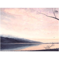 Morning Glory on Bolinas Lagoon -Paper Art-42"x32"
