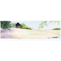 Old Cabin -Paper Art-56"x20"