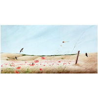 Poppy Field -Paper Art-26"x14"