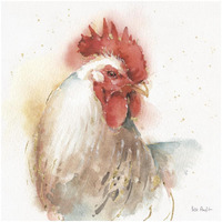 Farm Friends V -Paper Art-32"x32"