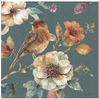 Spiced Nature XVI Teal -Paper Art-42"x42"