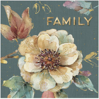 Spiced Nature XVII Teal -Paper Art-32"x32"