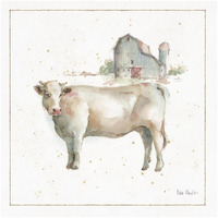 Farm Friends VIII -Paper Art-42"x42"
