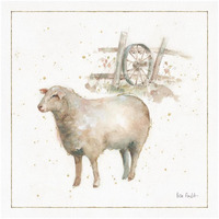 Farm Friends X -Paper Art-20"x20"