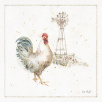 Farm Friends XI -Paper Art-38"x38"