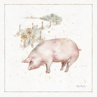 Farm Friends IX -Paper Art-38"x38"