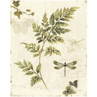 Ivies and Ferns III -Paper Art-18"x22"