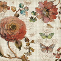 French Country IV -Paper Art-38"x38"