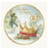 12 Days of Christmas X Round -Paper Art-32"x32"