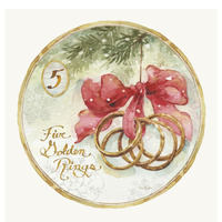 12 Days of Christmas V Round -Paper Art-26"x26"
