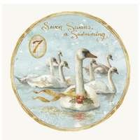 12 Days of Christmas VII Round -Paper Art-38"x38"