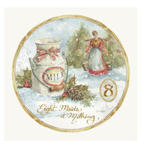 12 Days of Christmas VIII Round -Paper Art-20"x20"