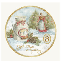 12 Days of Christmas VIII Round -Paper Art-26"x26"