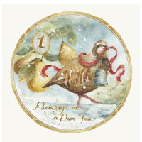 12 Days of Christmas I Round -Paper Art-38"x38"