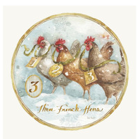 12 Days of Christmas III Round -Paper Art-26"x26"