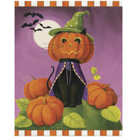 Happy Haunting Cat -Paper Art-24"x30"
