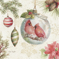 Woodland Holiday V -Paper Art-38"x38"