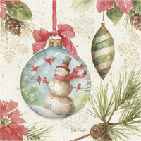 Woodland Holiday IV -Paper Art-38"x38"