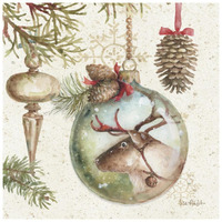 Woodland Holiday III -Paper Art-26"x26"