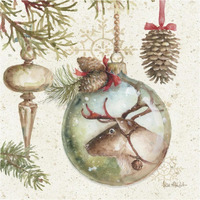 Woodland Holiday III -Paper Art-38"x38"