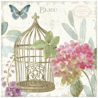 Rainbow Seeds Floral Birdcage II v2 -Paper Art-20"x20"
