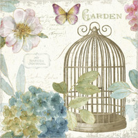 Rainbow Seeds Floral Birdcage III v2 -Paper Art-38"x38"