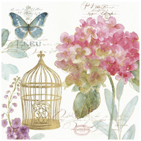Rainbow Seeds Floral Birdcage II -Paper Art-42"x42"