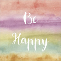 Rainbow Seeds Painted Pattern XIV Happy -Paper Art-38"x38"