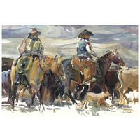 The Roundup -Paper Art-26"x18"