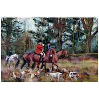 Foxhunt -Paper Art-20"x14"