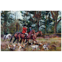 Foxhunt -Paper Art-26"x18"
