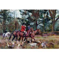 Foxhunt -Paper Art-38"x26"