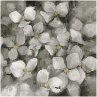 Midnight Neutral Hydrangeas with Gold Crop -Paper Art-26"x26"