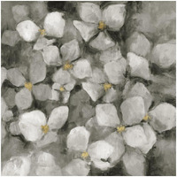 Midnight Neutral Hydrangeas with Gold Crop -Paper Art-32"x32"