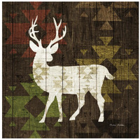 Southwest Lodge Deer I -Paper Art-20"x20"