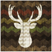 Southwest Lodge Deer II -Paper Art-20"x20"