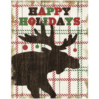 Simple Living Holiday Moose -Paper Art-18"x22"
