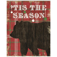 Simple Living Holiday Bear -Paper Art-22"x26"