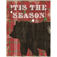 Simple Living Holiday Bear -Paper Art-24"x30"