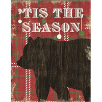 Simple Living Holiday Bear -Paper Art-30"x37"