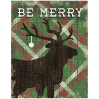 Simple Living Holiday Elk -Paper Art-24"x30"